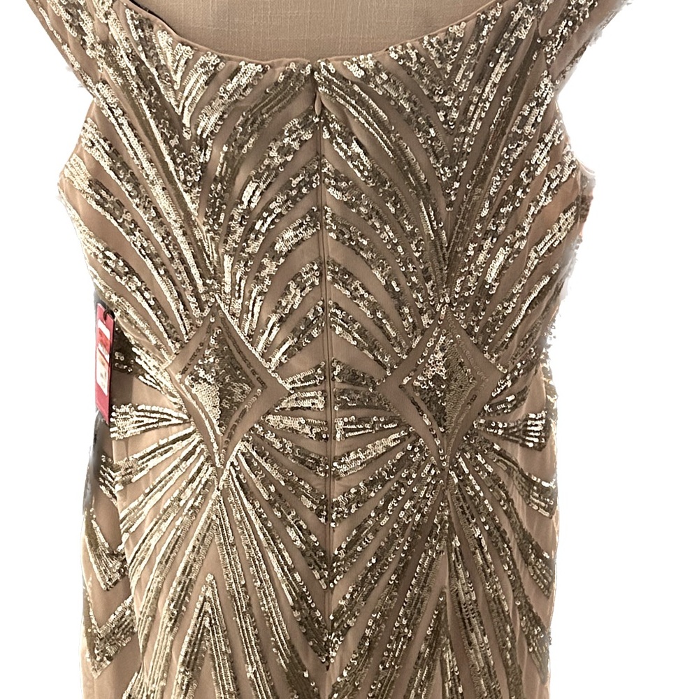 Vince Camuto Sequin gold dress - size 14W - New - Picture 3 of 6